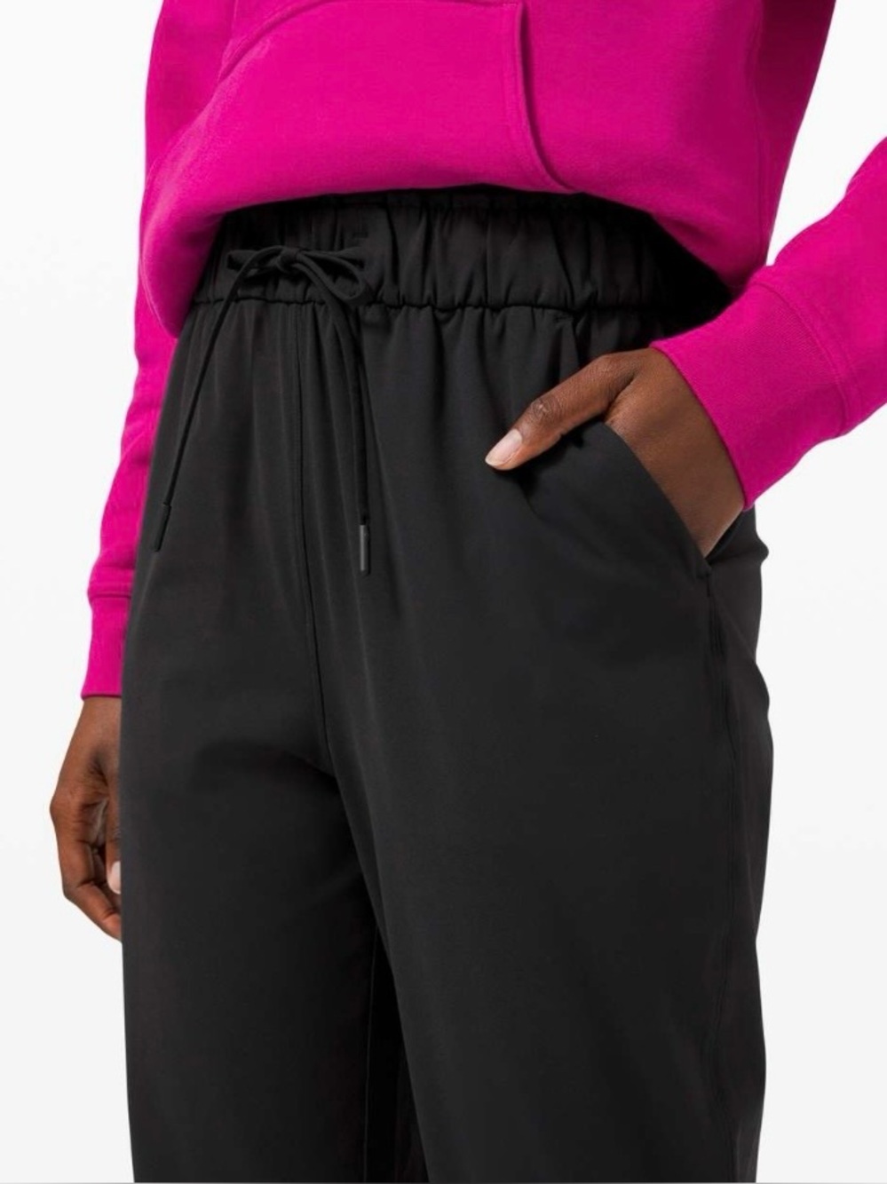 Lululemon Stretch High-Rise Keep Moving Jogger Black Size 6 Athleisure Pants - Picture 3 of 14